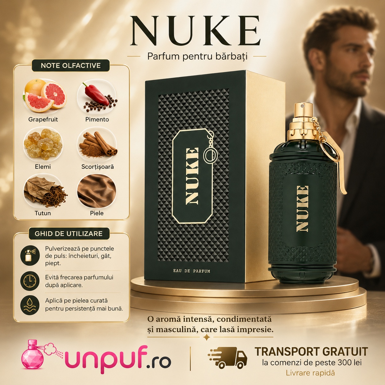 Nuke Fragrance World note olfactive și ghid de utilizare parfum bărbătesc intens
