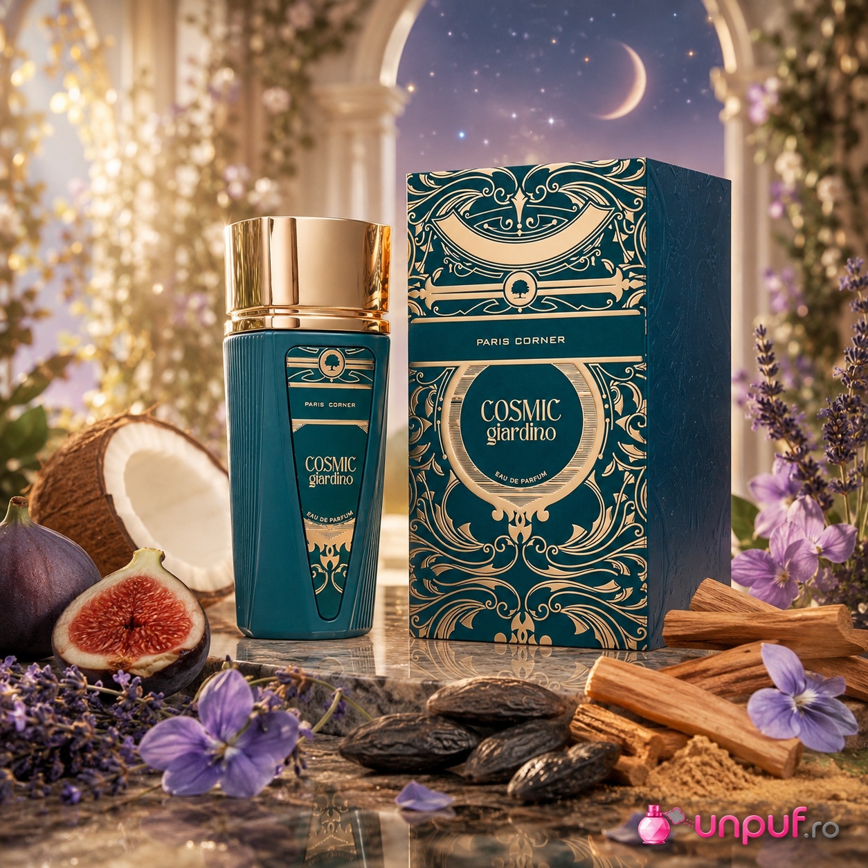 Cosmic Giardino Paris Corner prezentare parfum cu note lemnoase florale și orientale