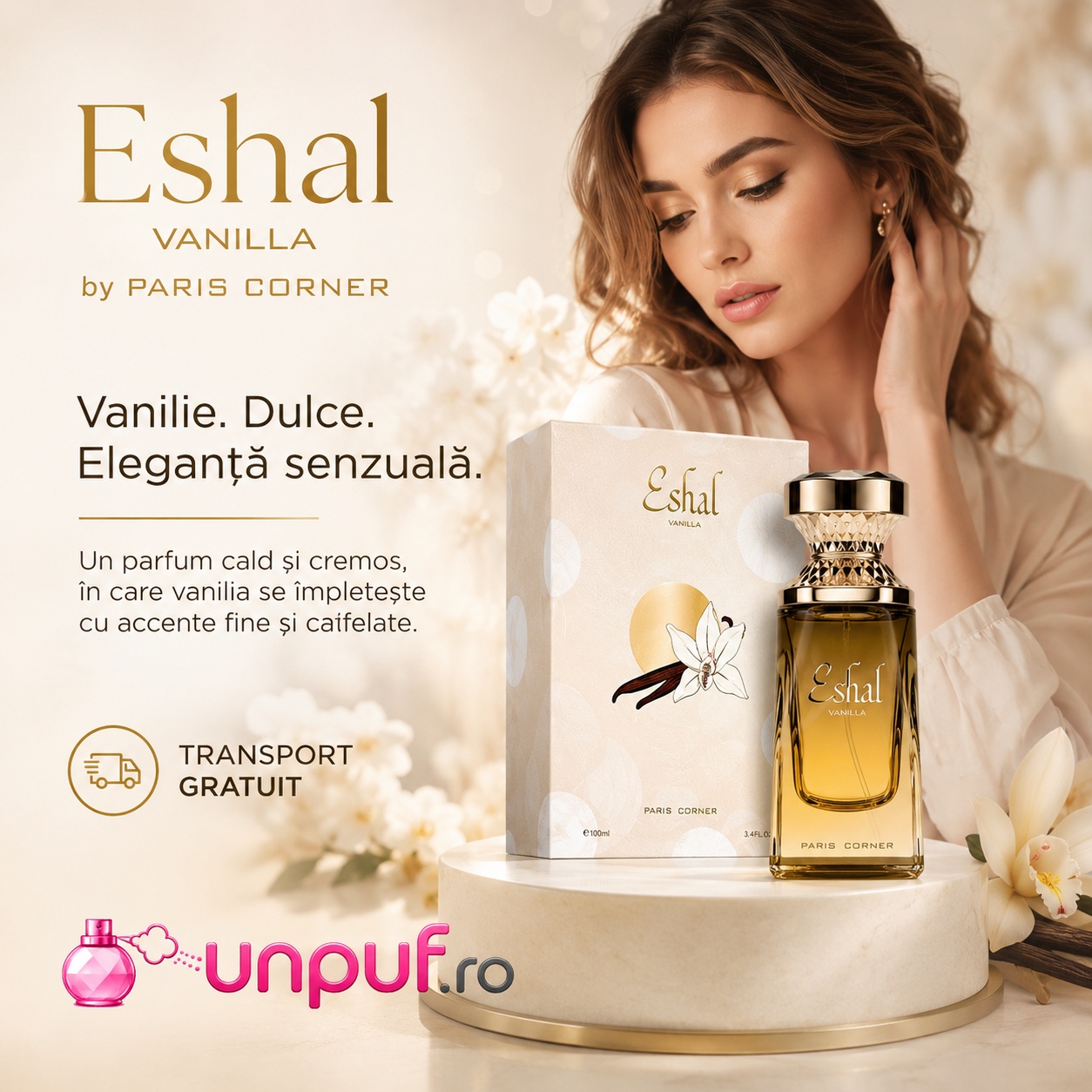 Paris Corner Eshal Vanilla parfum arabesc de damă disponibil pe unpuf.ro