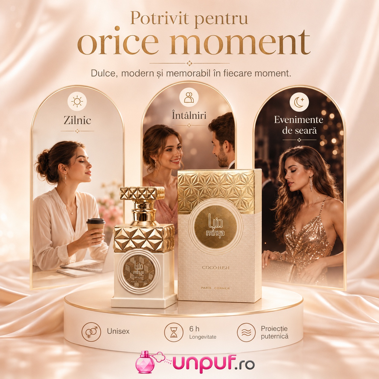 Minya Coco Lush Paris Corner potrivit pentru zilnic &icirc;nt&acirc;lniri și evenimente de seară