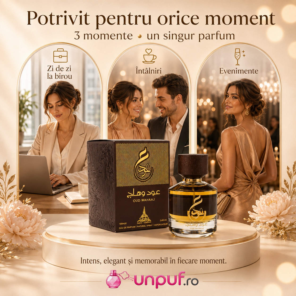 Oud Wahaaj Paris Corner potrivit pentru zi de zi la birou &icirc;nt&acirc;lniri și evenimente elegante