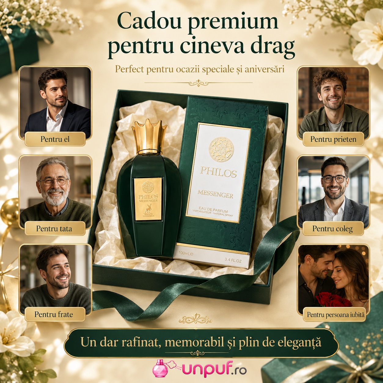 Philos Messenger Maison Alhambra cadou premium pentru el, tată, frate, prieten, coleg sau persoana iubită