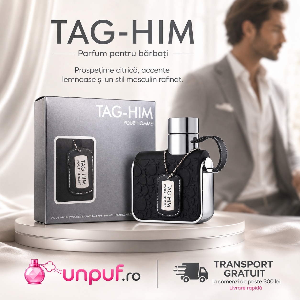 Tag For Him Armaf parfum pentru bărbați cu prospețime citrică accente lemnoase și transport gratuit