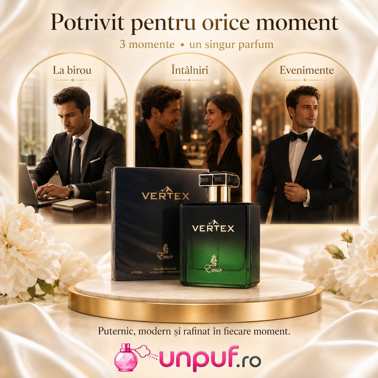 Vertex Emir potrivit pentru birou, întâlniri, evenimente și seară