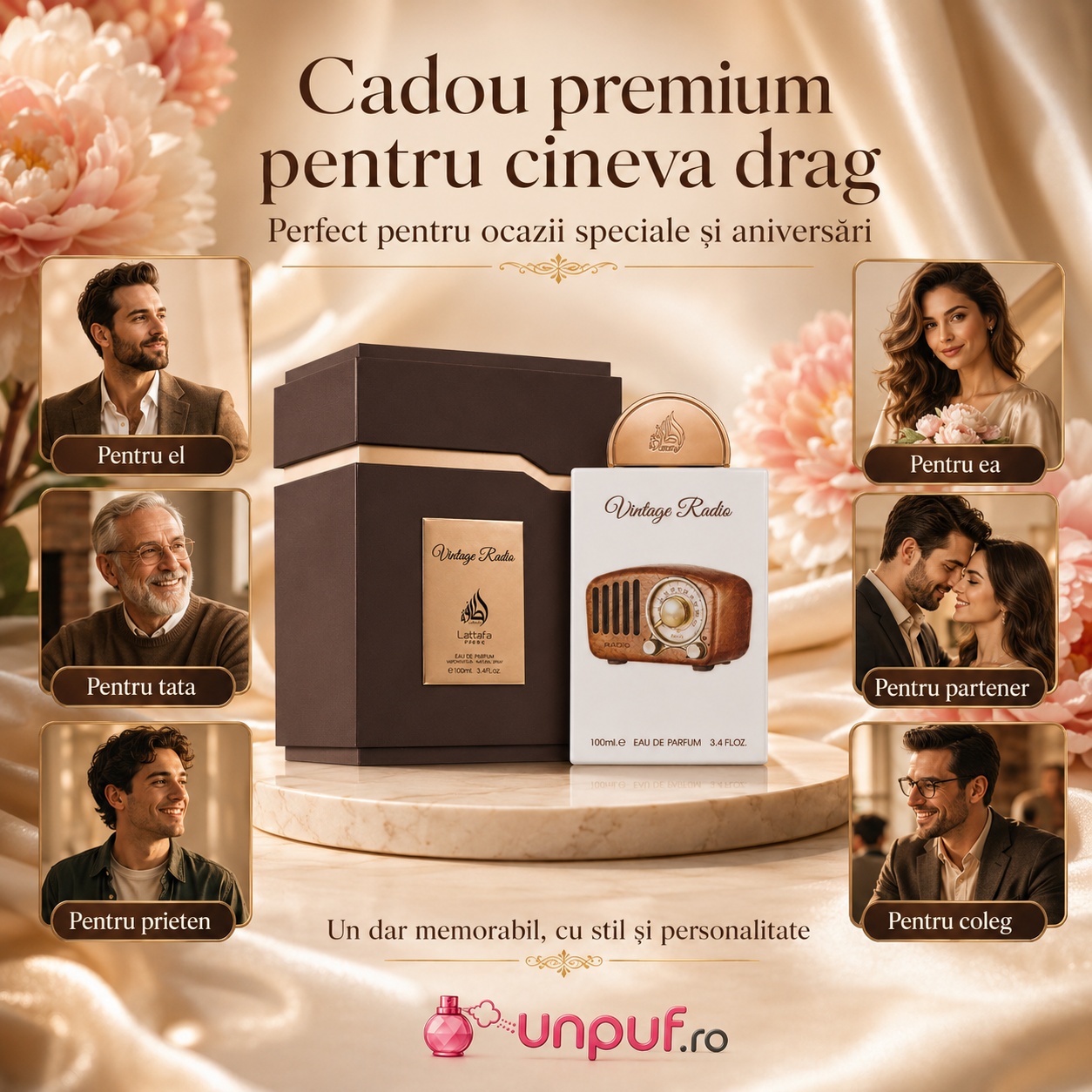 Vintage Radio Lattafa Pride cadou premium pentru el, pentru ea, tată, prieten, partener sau coleg