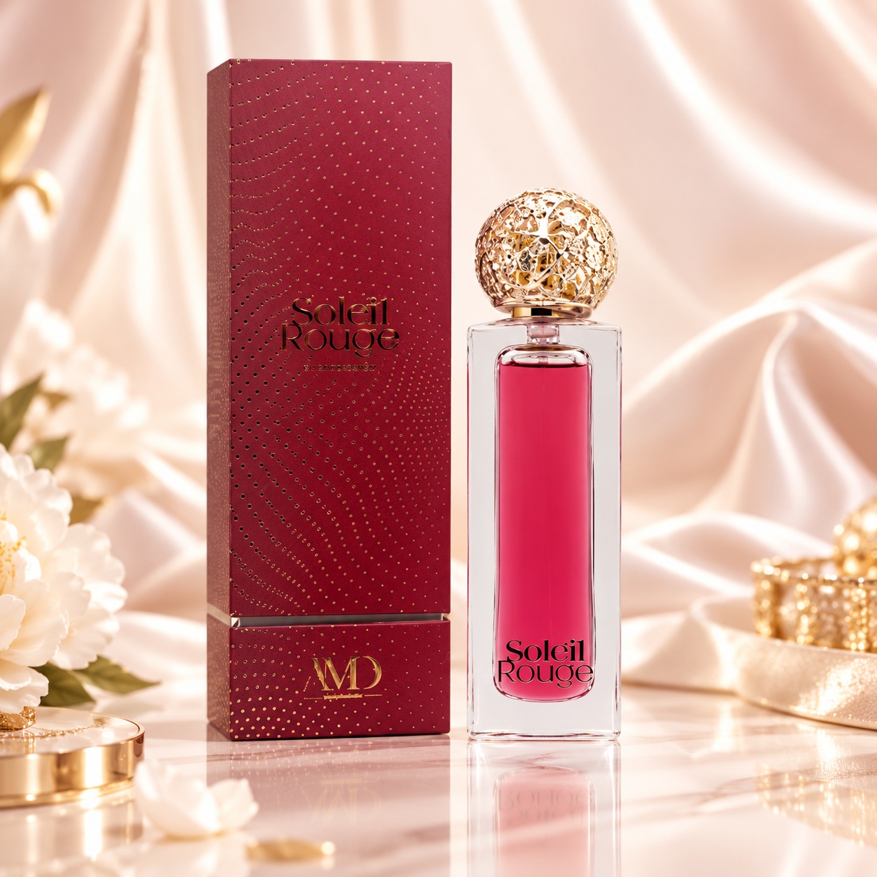 Soleil Rouge AMD Perfumes Extract de Parfum 65 ml pentru femei, flacon și cutie