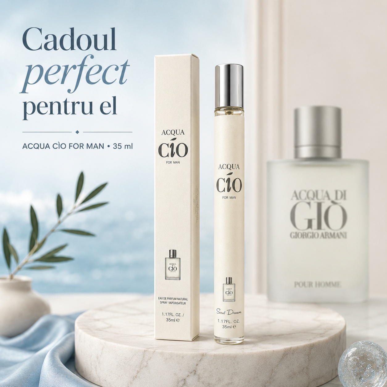 Acqua Cio For Man 35 ml cadoul perfect pentru el, parfum bărbătesc fresh și elegant