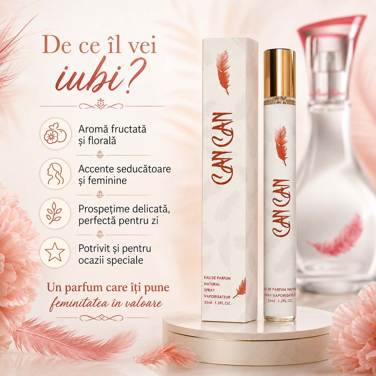 Parfum Can Can damă aromă fructată florală delicată și seducătoare