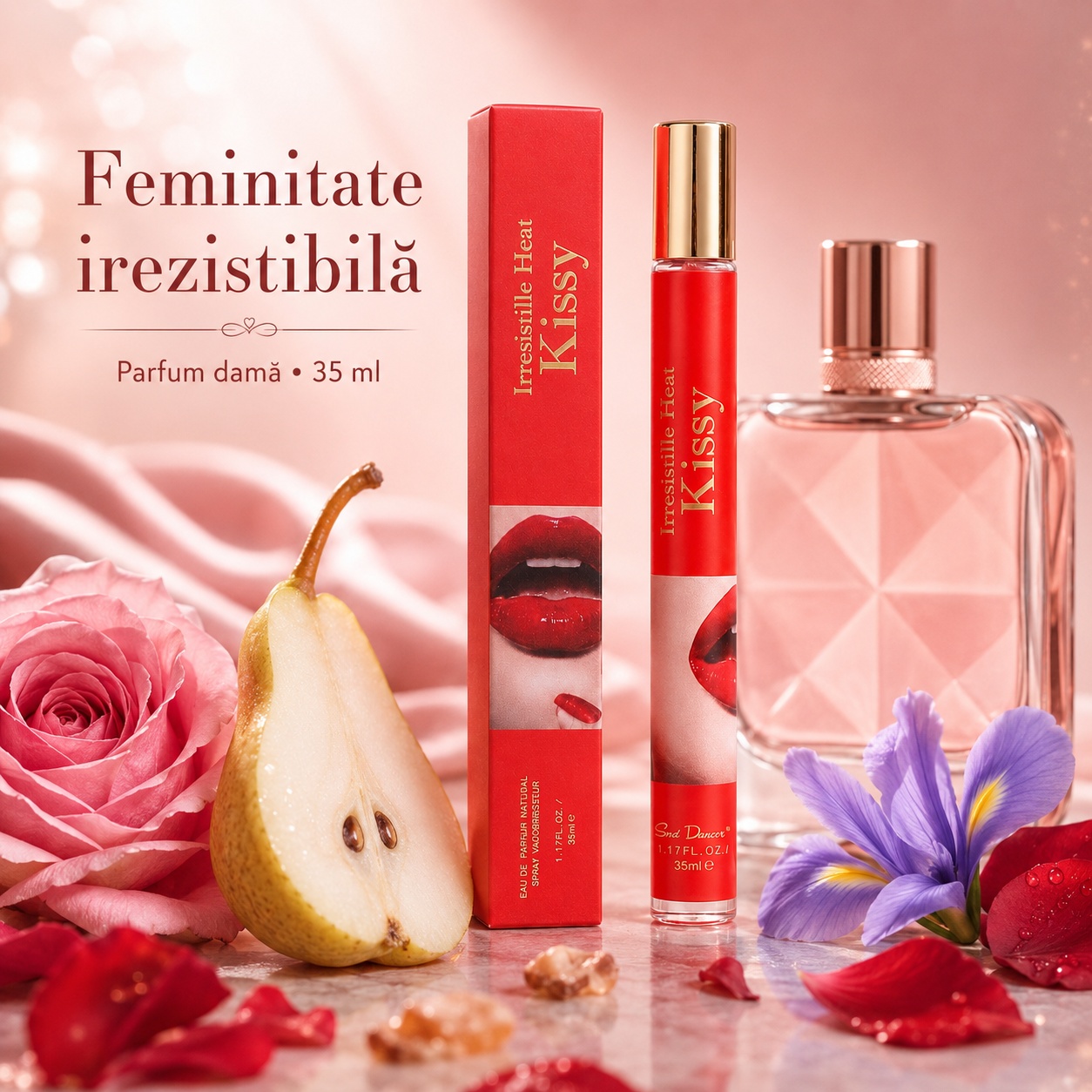 Irresistille Heat Kissy 35 ml feminitate irezistibilă parfum damă cu pară trandafir iris și mosc