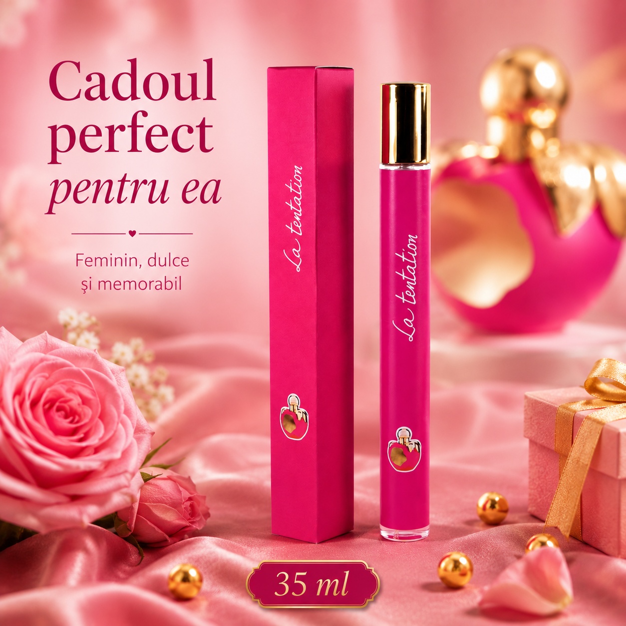 La Tentation 35 ml cadoul perfect pentru ea parfum feminin dulce și memorabil