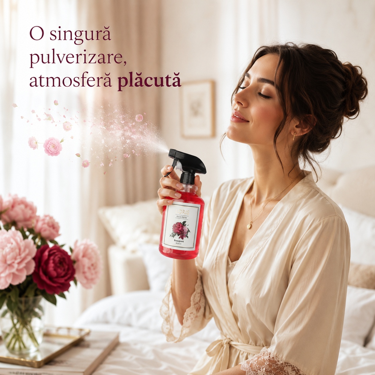Spray Odorizant Loris Pafum Bouquet o singură pulverizare atmosferă plăcută