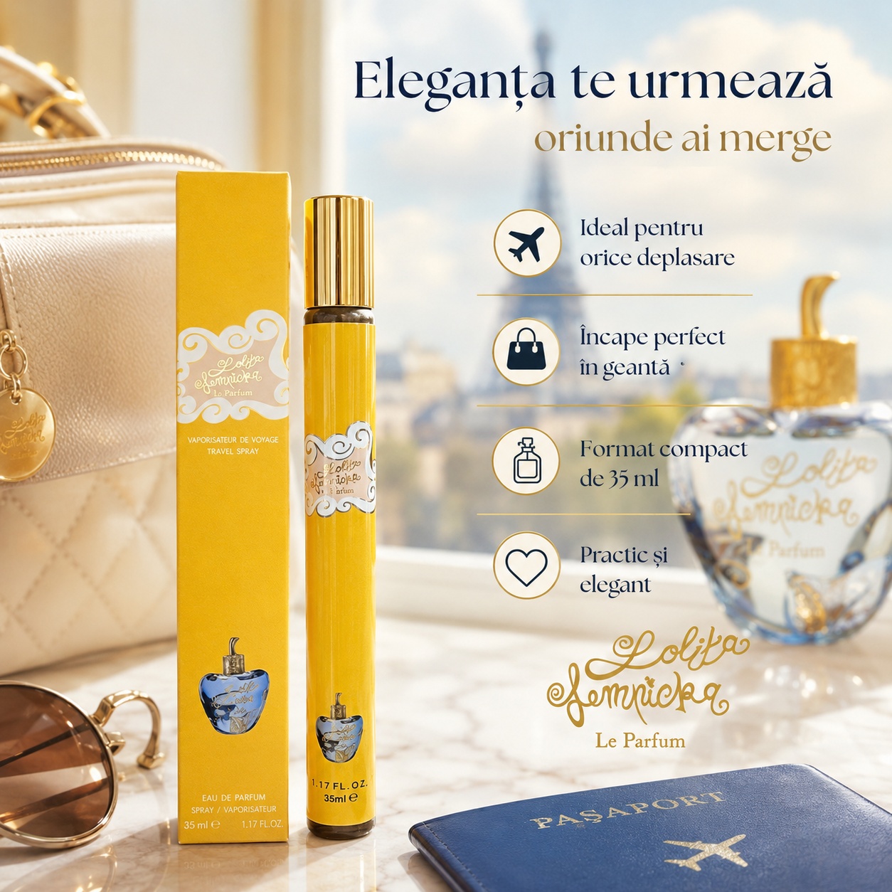 Lulita Lampicke 35 ml &icirc;ncape perfect &icirc;n geantă format compact practic și elegant