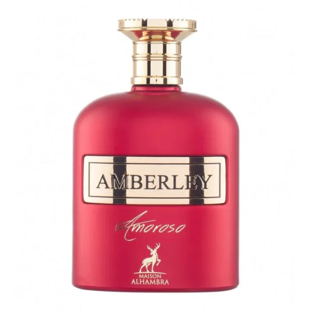 Sticlă Parfum Alhambra Amberley Amoroso Maison Alhambra 100 ml pe fundal alb