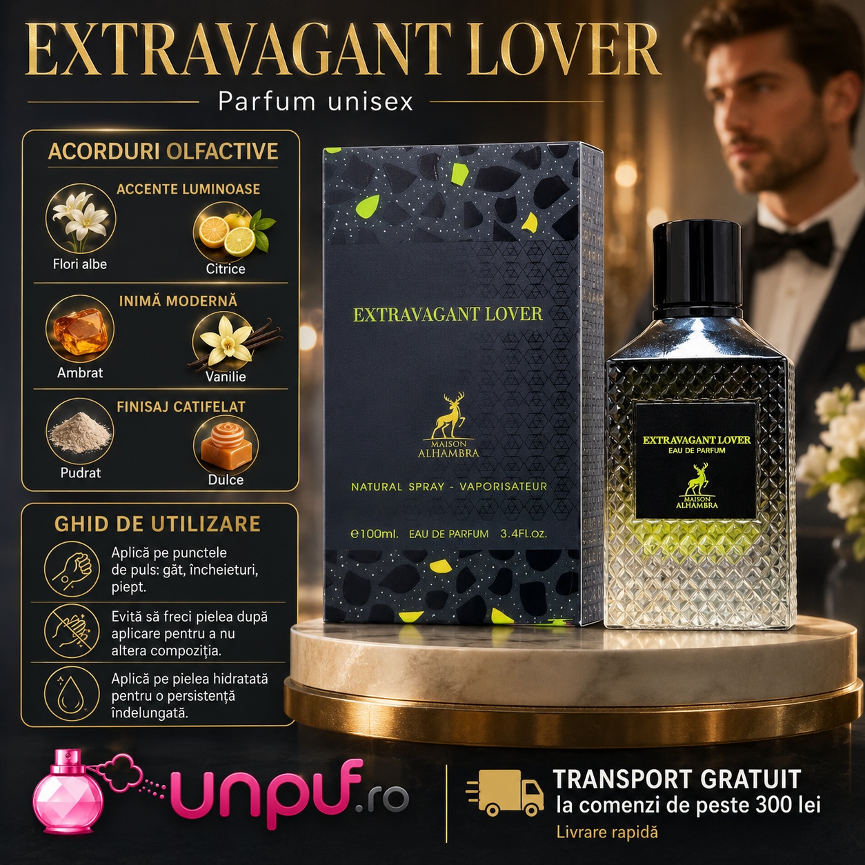 Alhambra Extravagant Lover Maison Alhambra design elegant și prezentare premium unisex