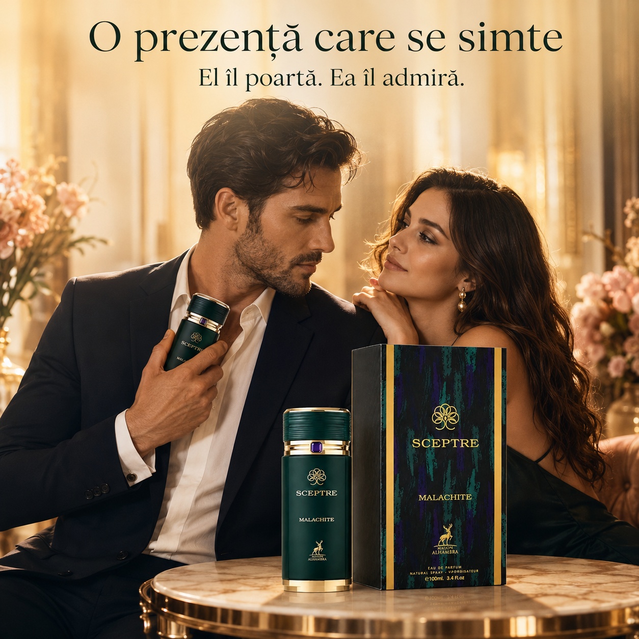 Alhambra Sceptre Malachite parfum unisex elegant, admirat, potrivit pentru momente speciale
