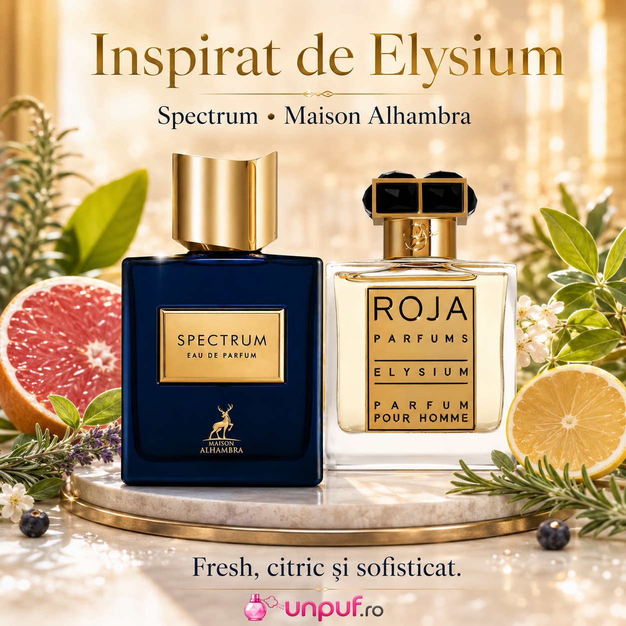 Alhambra Spectrum Maison Alhambra inspirat din Elysium parfum bărbătesc fresh citric și sofisticat