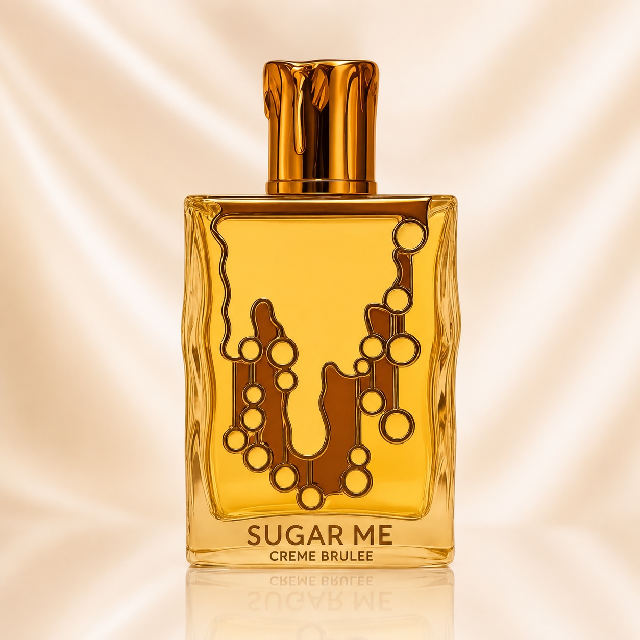 Sticlă Parfum Alhambra Sugar Me Creme Brulee Maison Alhambra 100 ml pe fundal luminos premium