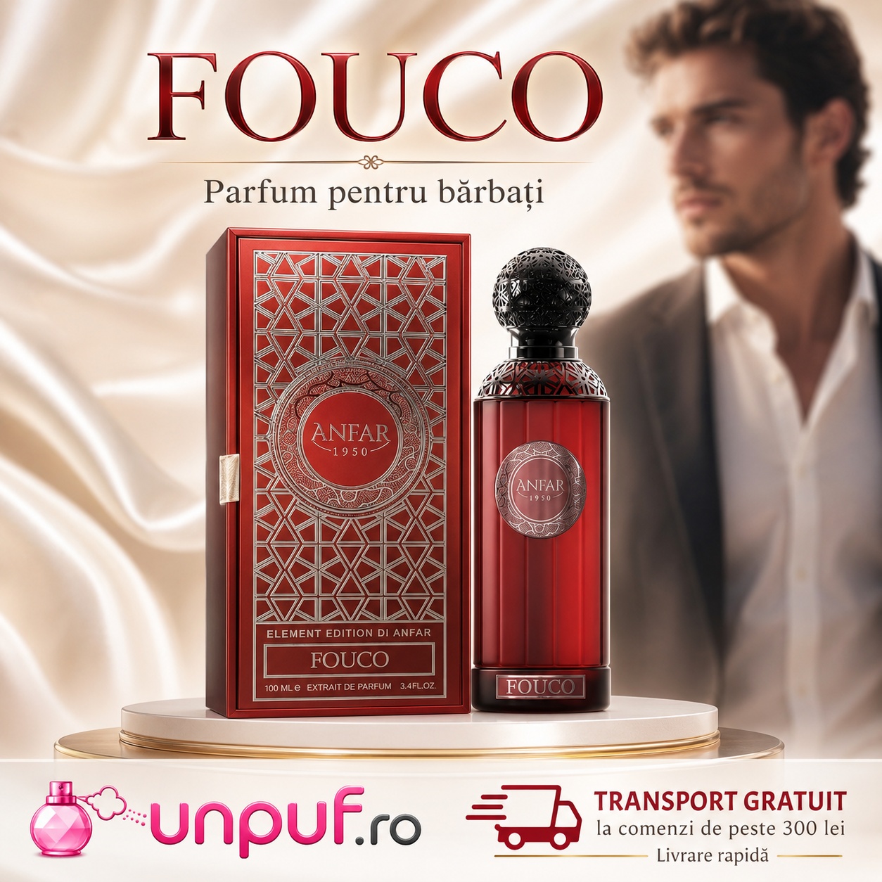 Parfum Anfar 1950 Fuoco 100 ml pentru bărbați, transport gratuit la comenzi eligibile și livrare rapidă UnPuf.ro