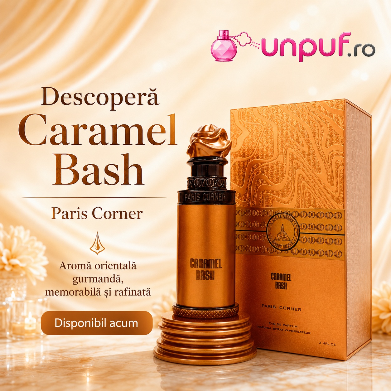 Descoperă Caramel Bash Paris Corner aromă orientală gurmandă memorabilă și rafinată