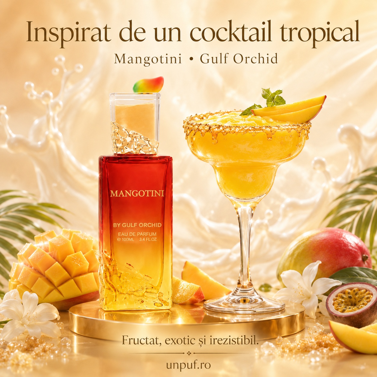 Mangotini inspirat de un cocktail tropical, parfum fructat, exotic și irezistibil