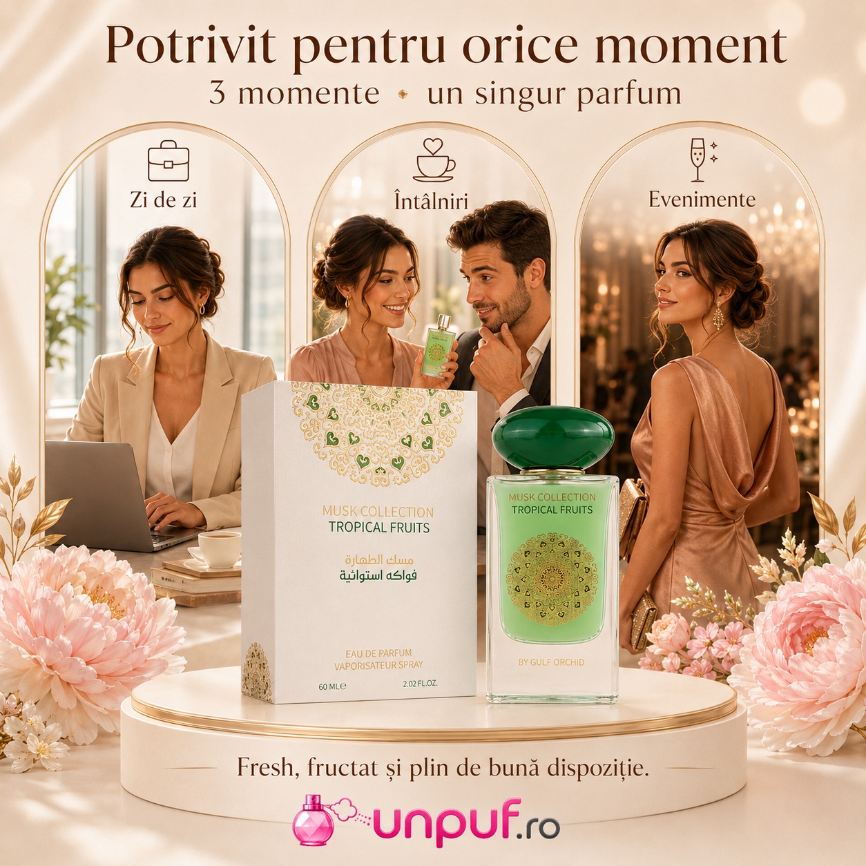 Parfum Gulf Orchid Tropical Fruits potrivit pentru zi de zi, întâlniri și evenimente speciale