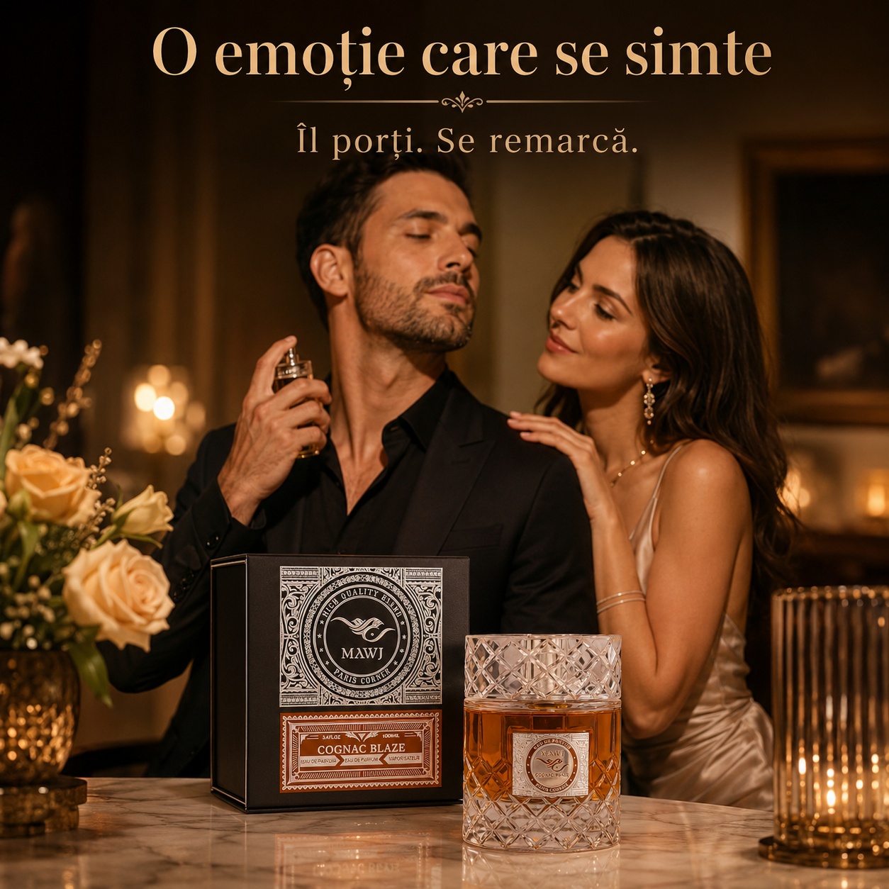 Mawj Cognac Blaze Paris Corner parfum unisex elegant pentru momente speciale