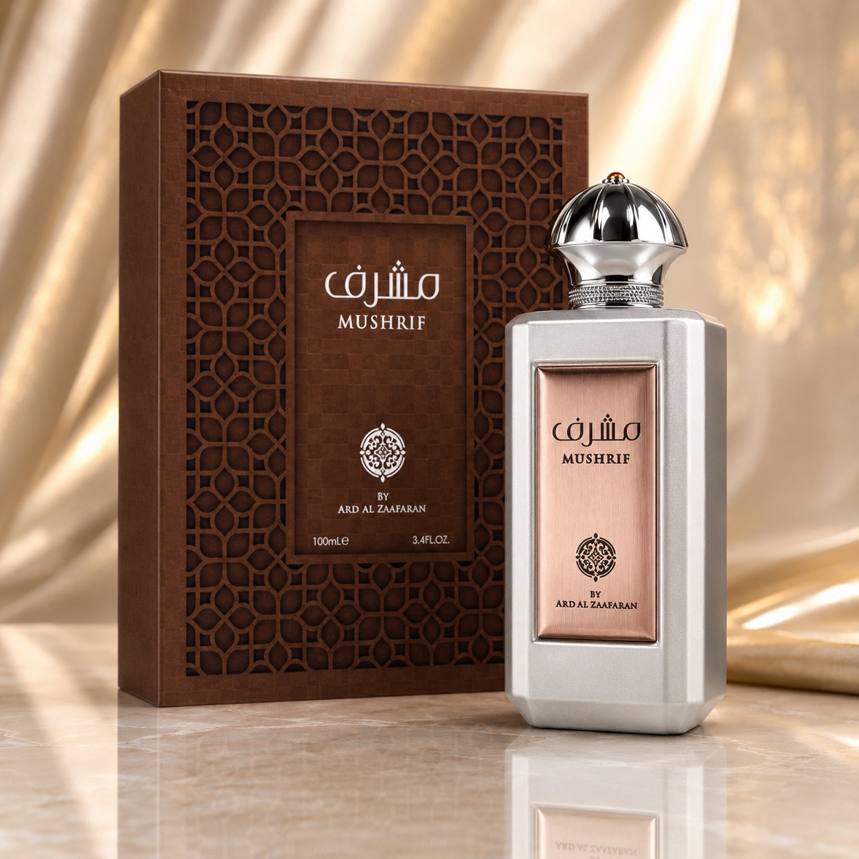 Parfum Arăbesc Mushrif Ard Al Zaafaran 100 ml Apă de Parfum Unisex Damă Bărbat cu sticlă și cutie