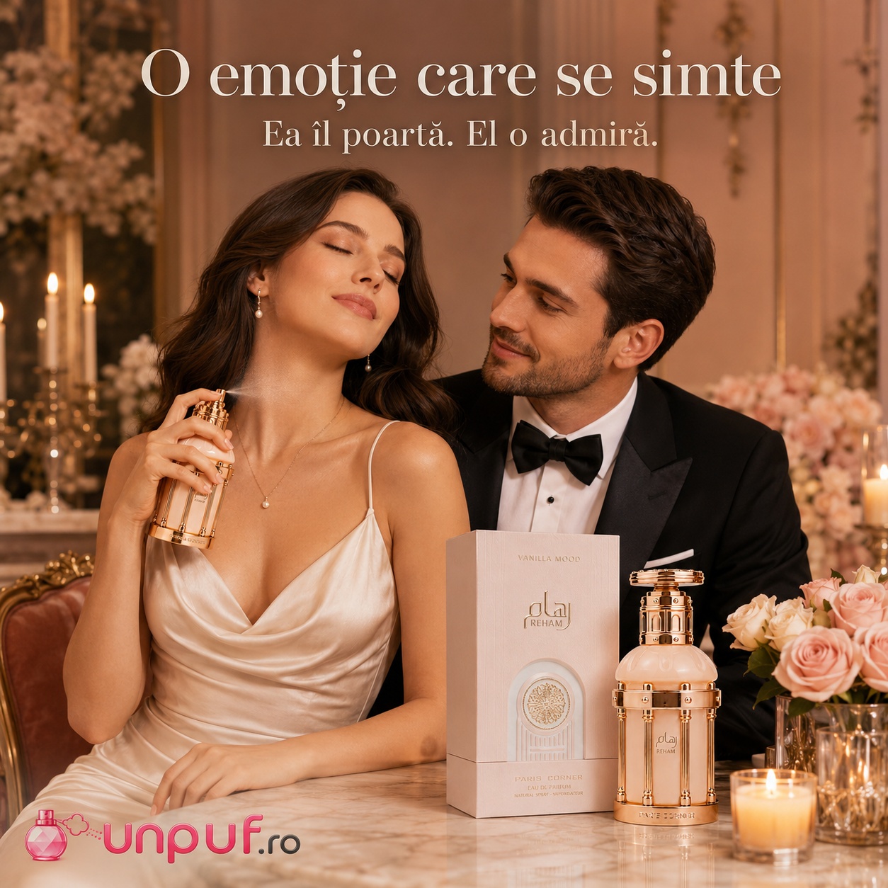 Reham Vanilla Mood Paris Corner parfum unisex romantic pentru momente speciale și &icirc;nt&acirc;lniri elegante
