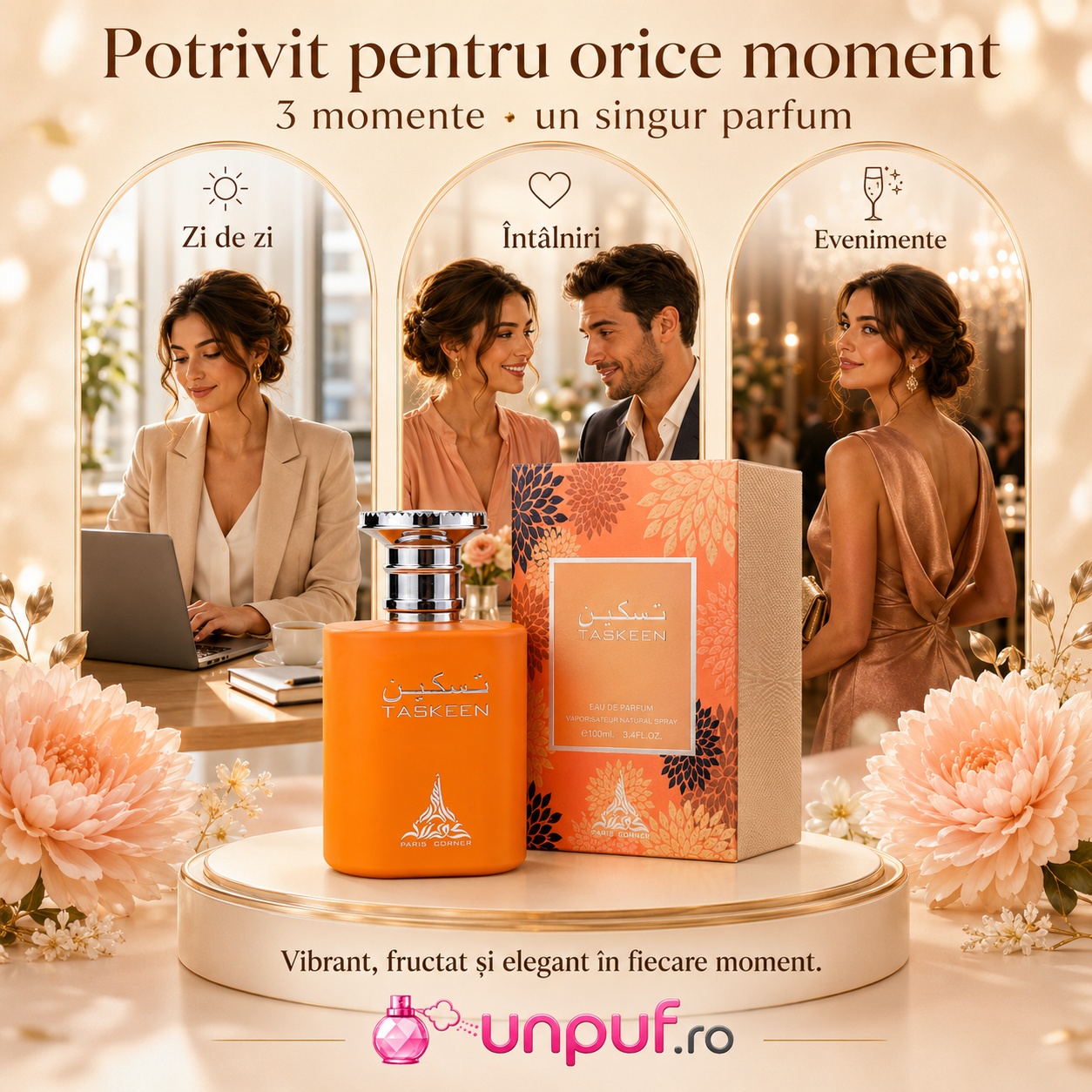 Taskeen Paris Corner potrivit pentru zi de zi &icirc;nt&acirc;lniri și evenimente elegante