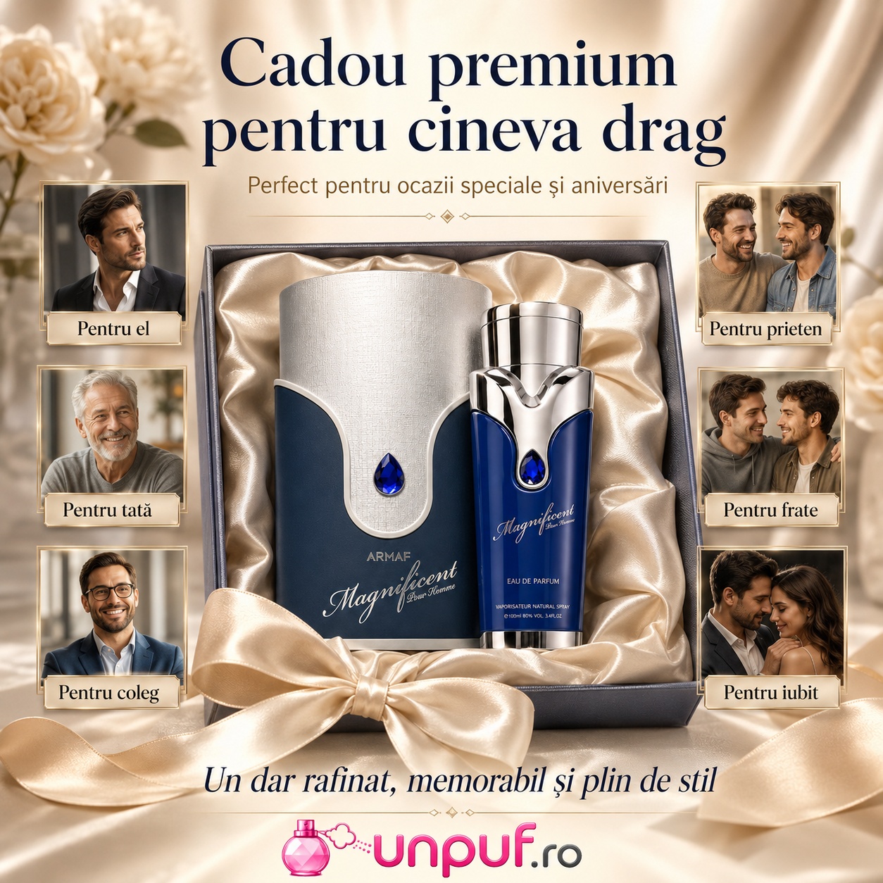 Armaf Magnificent Blue cadou premium pentru el, tată, prieten, frate, coleg sau iubit
