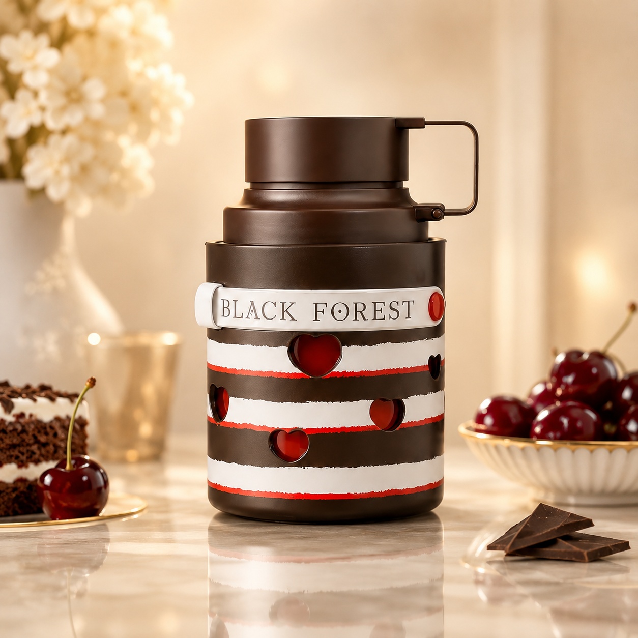 Flacon Armaf Odyssey Black Forest Dessert 100 ml l&acirc;ngă cireșe, ciocolată și desert Black Forest