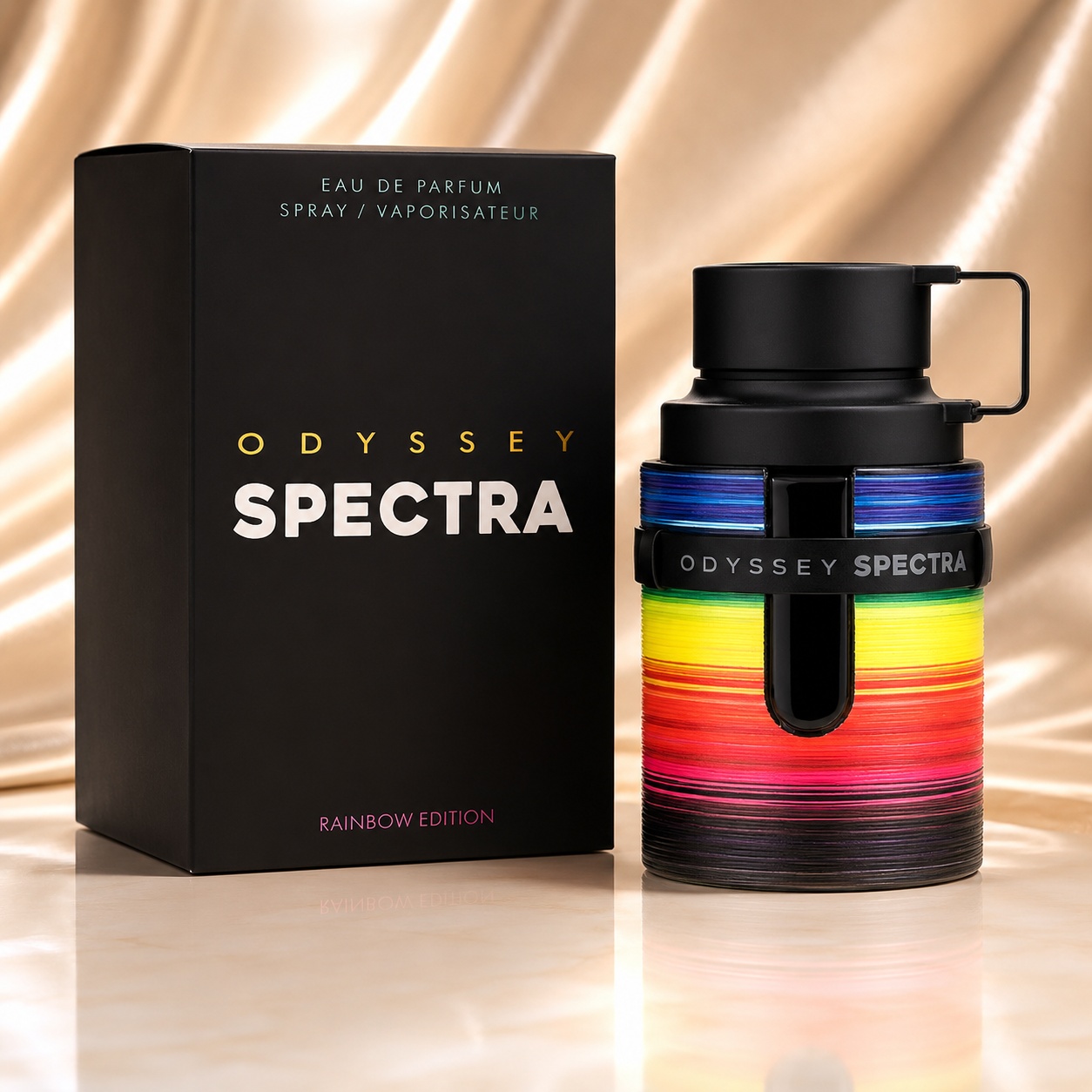 Parfum Arăbesc Armaf Odyssey Spectra Rainbow Edition 100 ml cu flacon multicolor și cutie neagră premium