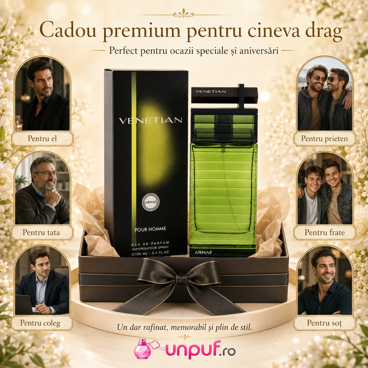 Armaf Venetian Pour Homme cadou premium pentru el, tată, prieten, soț, coleg sau frate