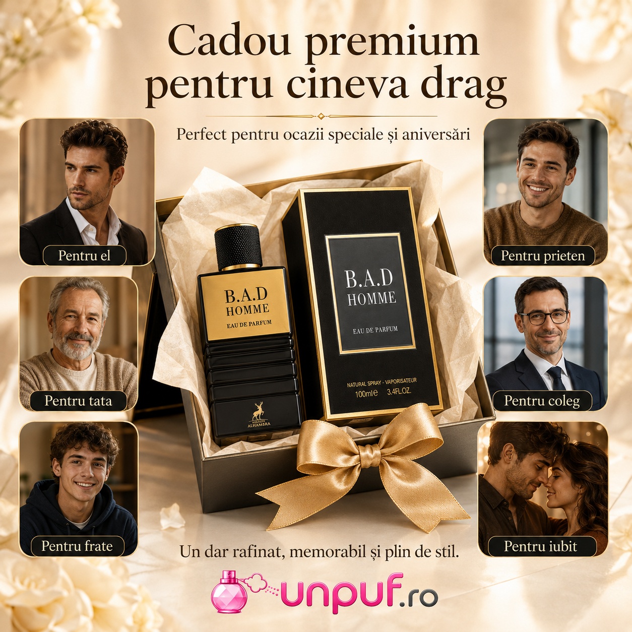 Cadou premium B.A.D. Homme Maison Alhambra pentru el, tată, frate, prieten, coleg sau iubit