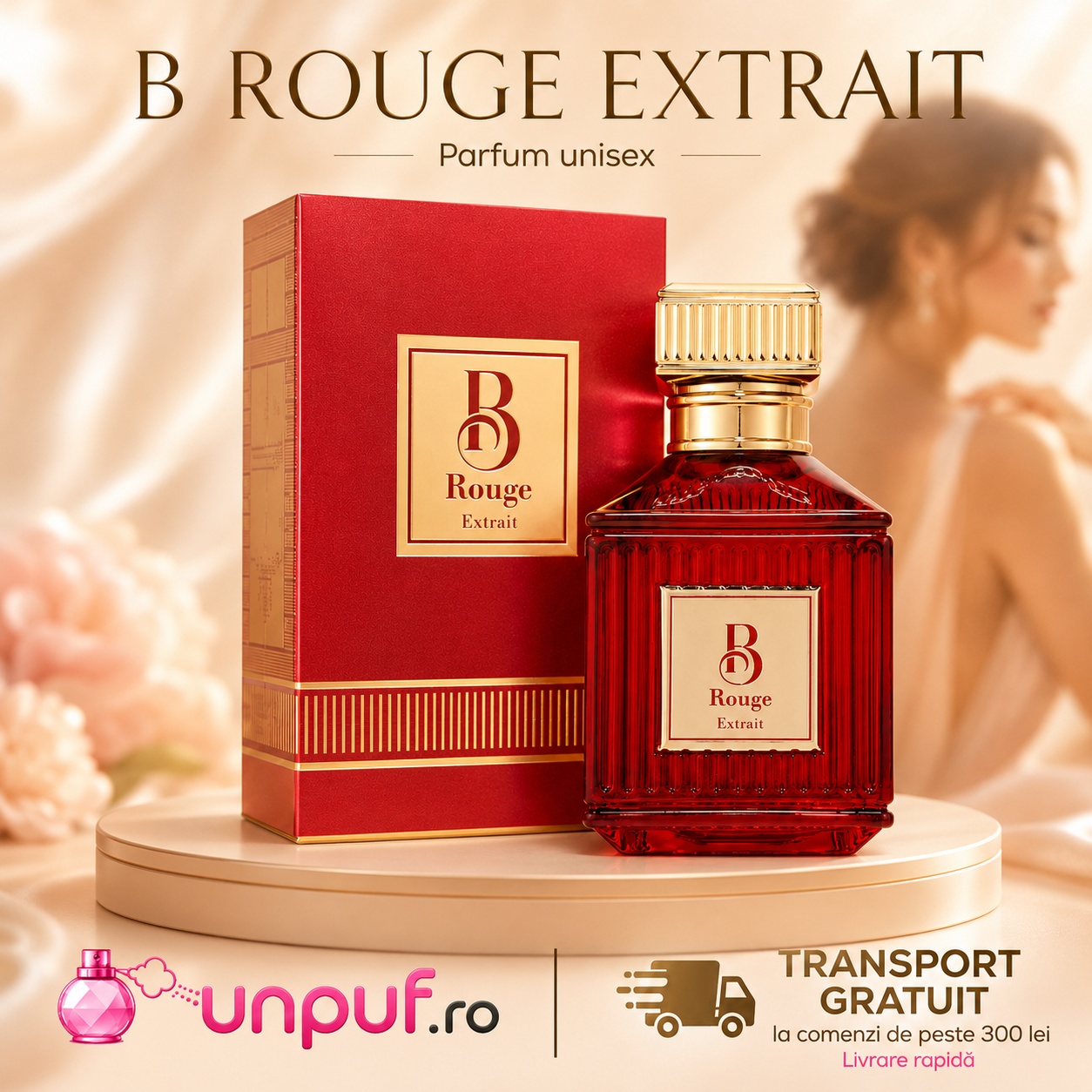 B Rouge Extrait Fragrance World parfum unisex cu transport gratuit la comenzi peste 300 lei