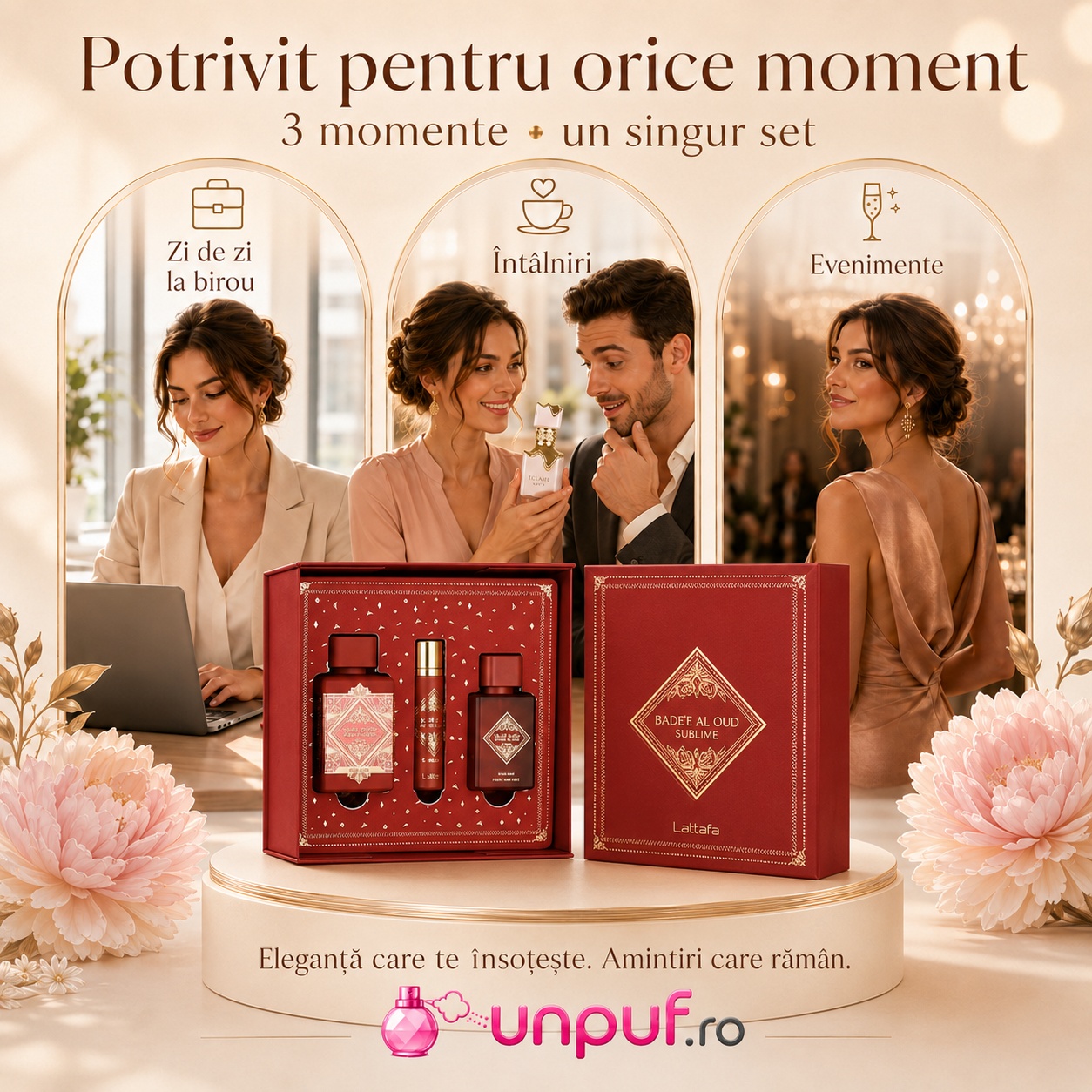 Badee Al Oud Sublime Gift Set potrivit pentru zi de zi la birou, întâlniri și evenimente elegante