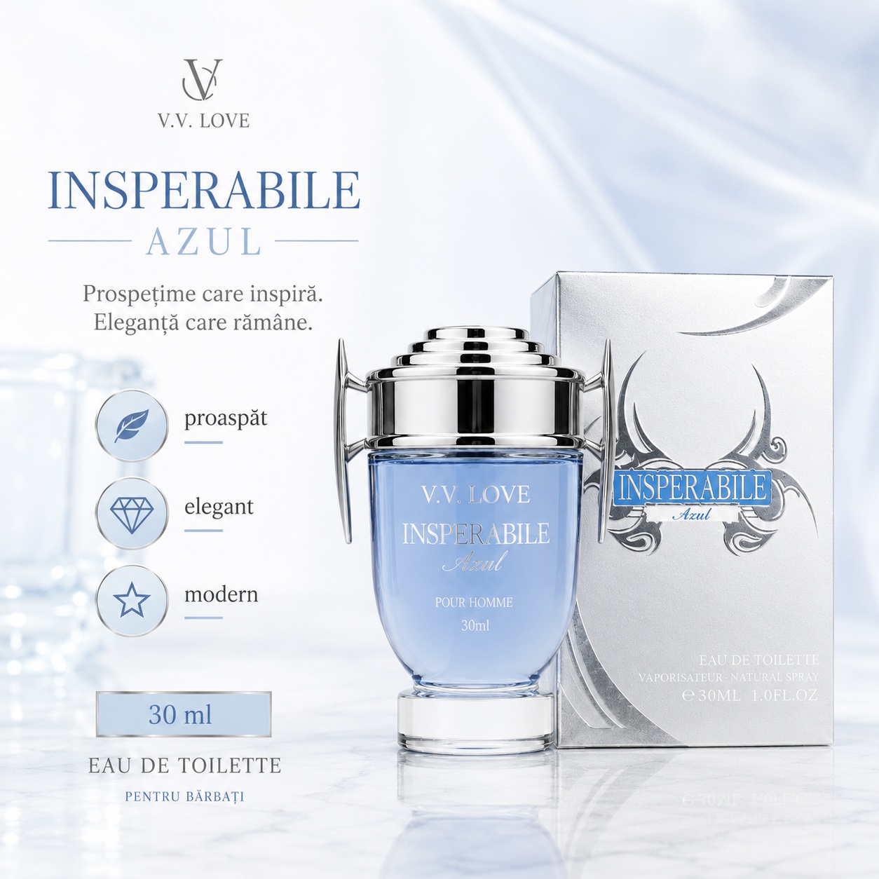 V.V. Love Insuperabile Azul parfum bărbat fresh elegant modern 30 ml