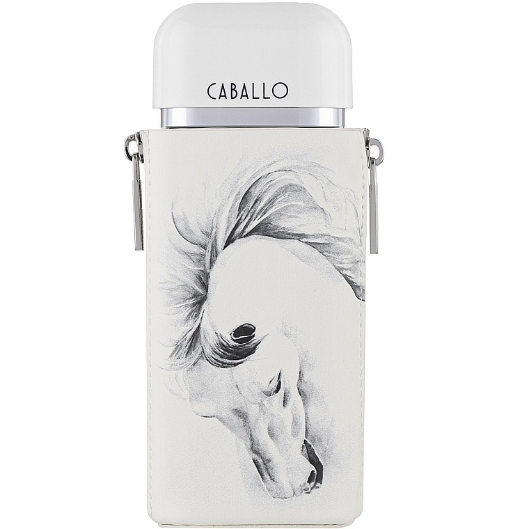 Flacon original Armaf Caballo Pour Homme 100 ml alb cu desen de cal parfum pentru bărbat