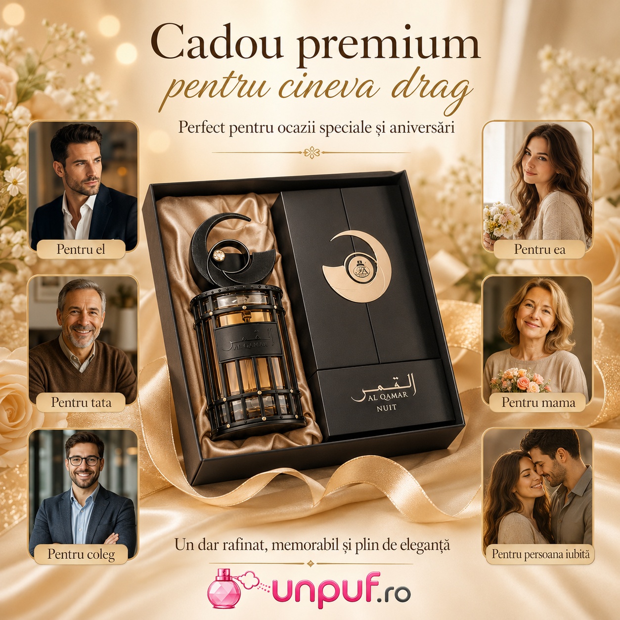Cadou premium Al Qamar Nuit French Avenue pentru el, pentru ea, pentru tată, mamă, coleg sau persoana iubită