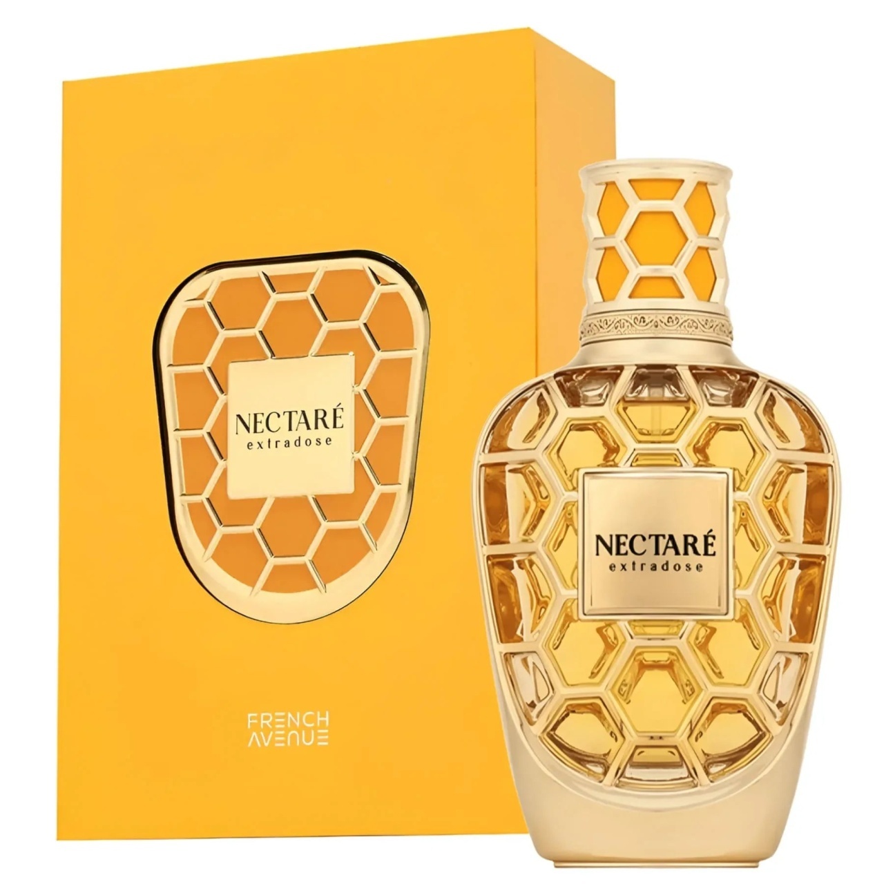 Produs real Nectare Extradose French Avenue 80 ml cu sticlă aurie și cutie originală galbenă