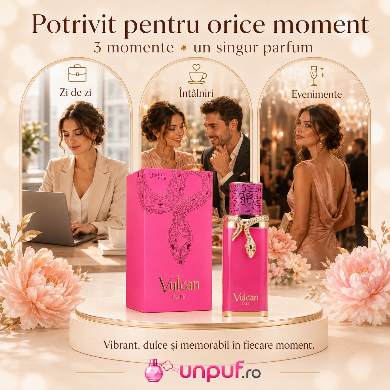 Vulcan Baie French Avenue potrivit pentru zi de zi &icirc;nt&acirc;lniri seară și evenimente parfum fructat dulce
