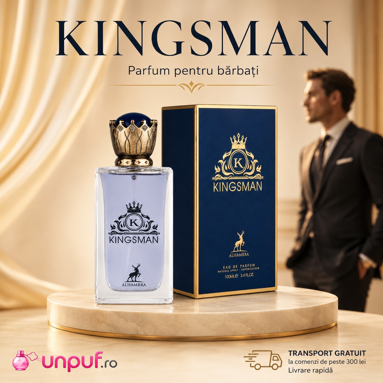 Kingsman Maison Alhambra parfum bărbătesc cu transport gratuit peste 300 lei și livrare rapidă