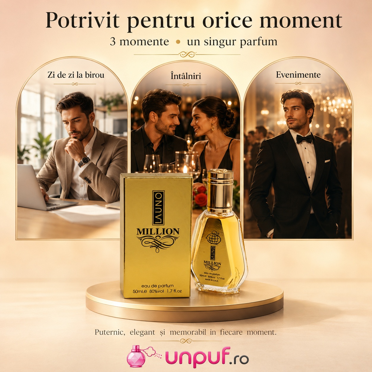 La Uno Million Fragrance World parfum potrivit pentru zi de zi, birou, întâlniri și evenimente