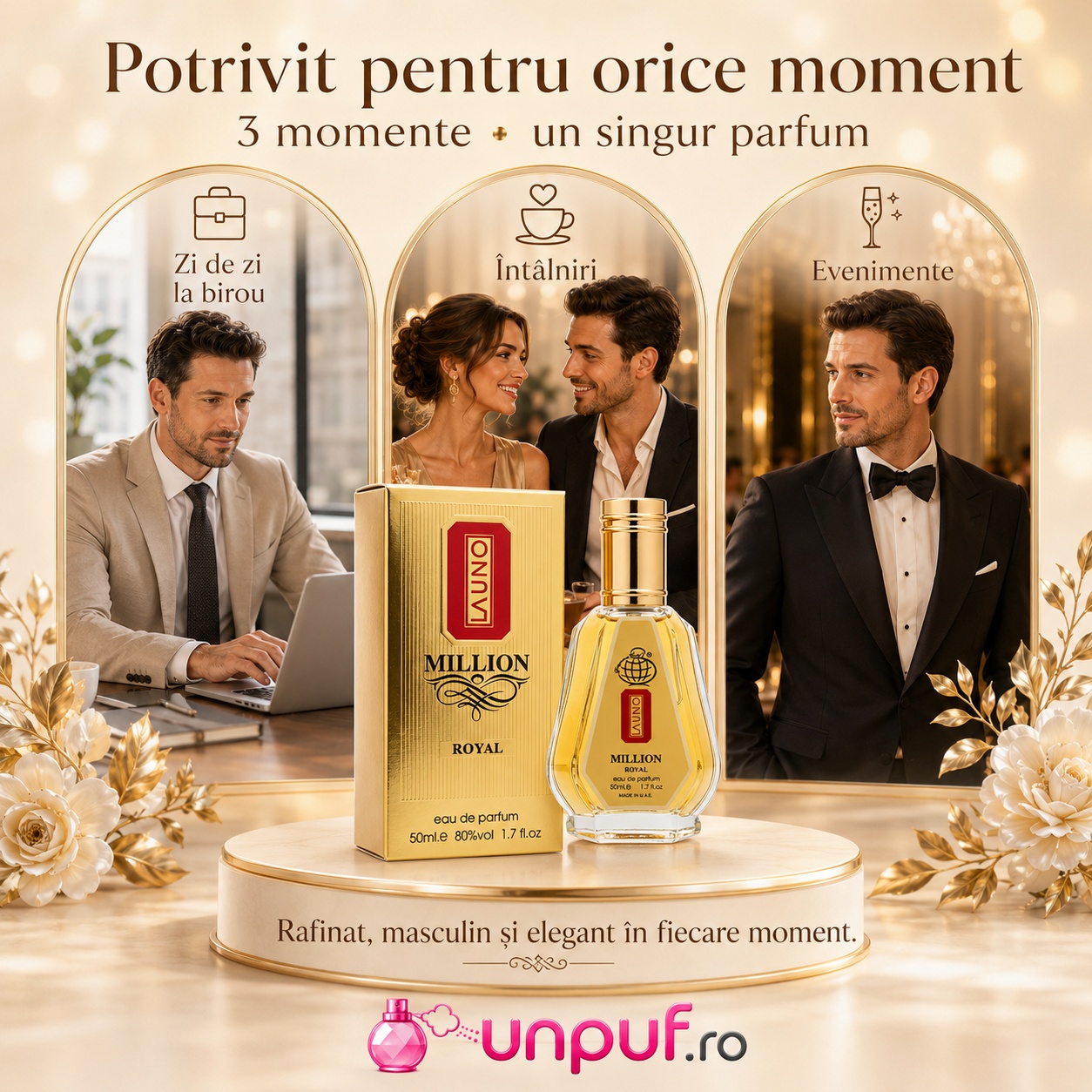 La Uno Million Royal potrivit pentru zi de zi la birou &icirc;nt&acirc;lniri și evenimente