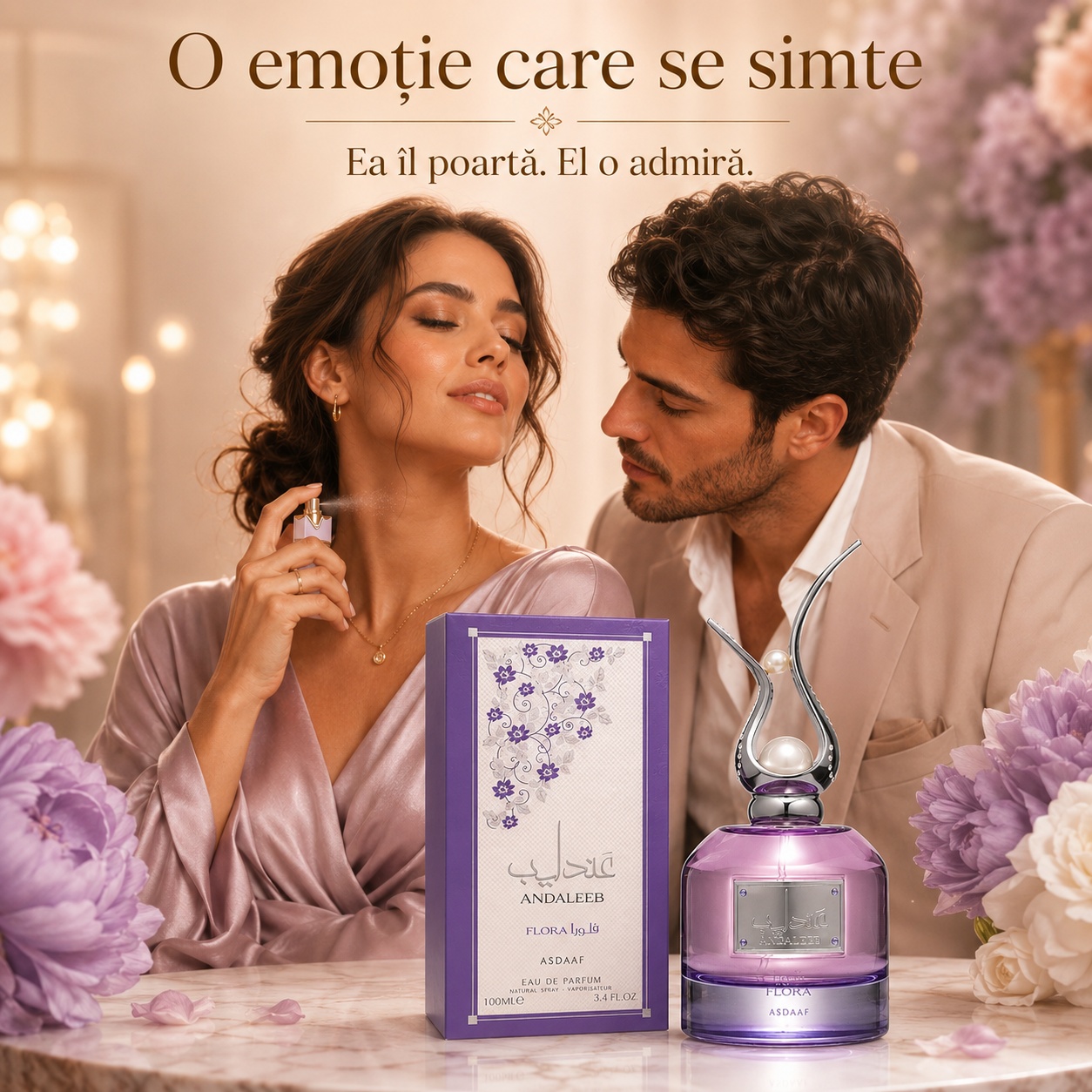 Lattafa Andaleeb Flora parfum romantic pentru femei, floral, delicat și elegant