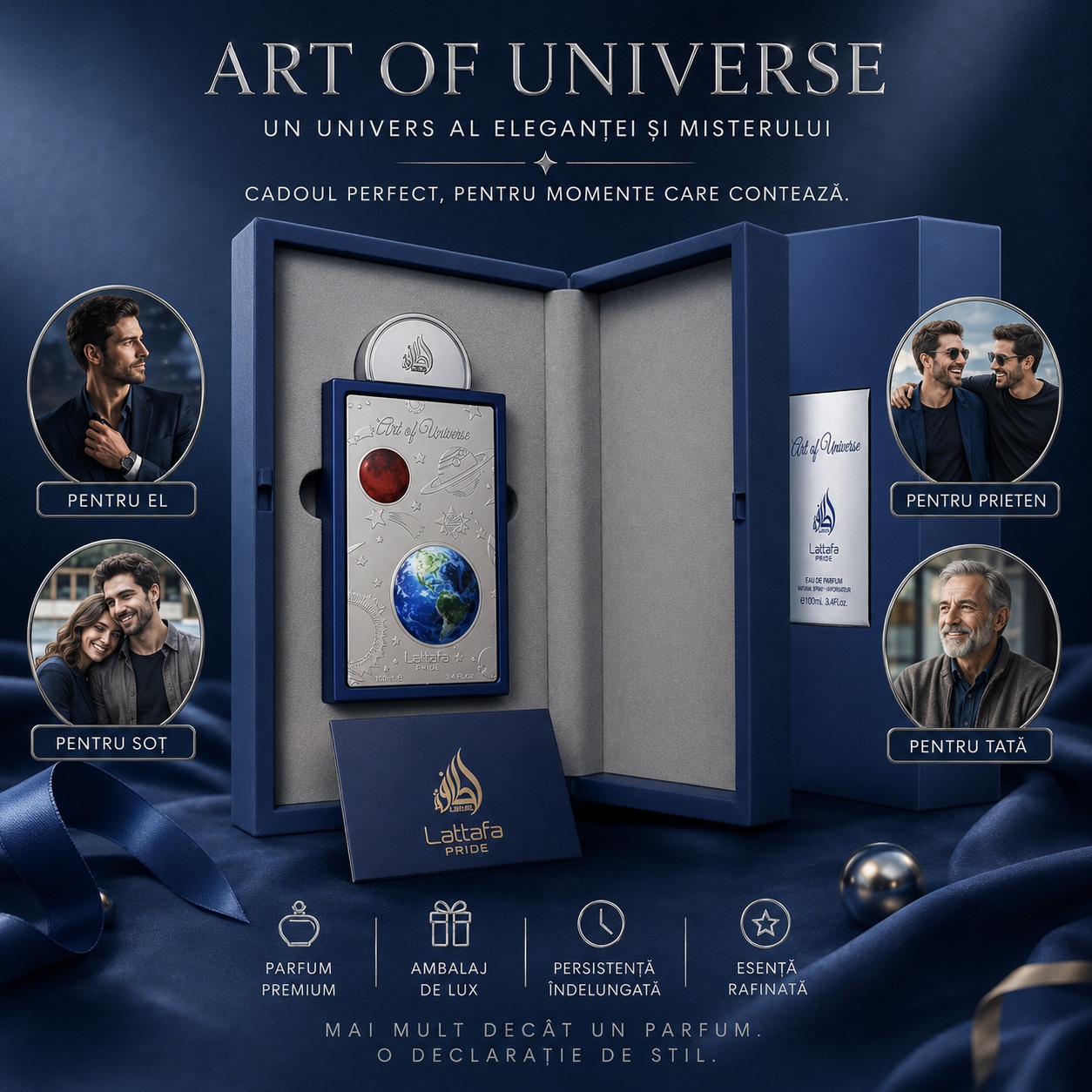 Lattafa Art Of Universe parfum bărbătesc premium pentru el soț prieten tată și cadou special