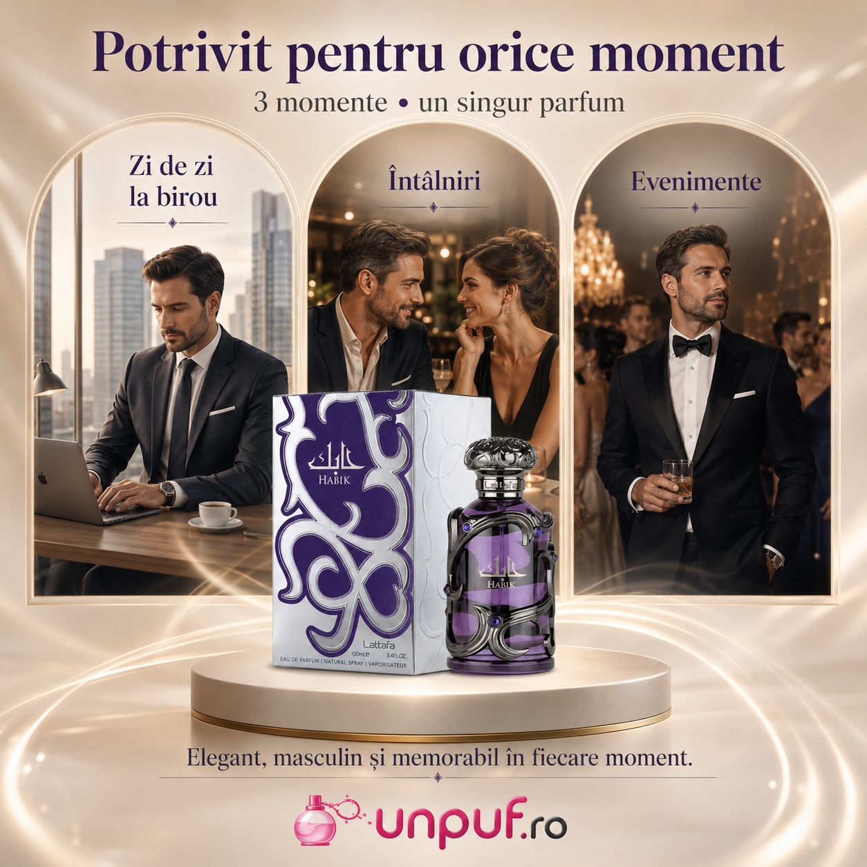Lattafa Habik For Men parfum potrivit pentru zi de zi la birou întâlniri și evenimente pentru bărbați