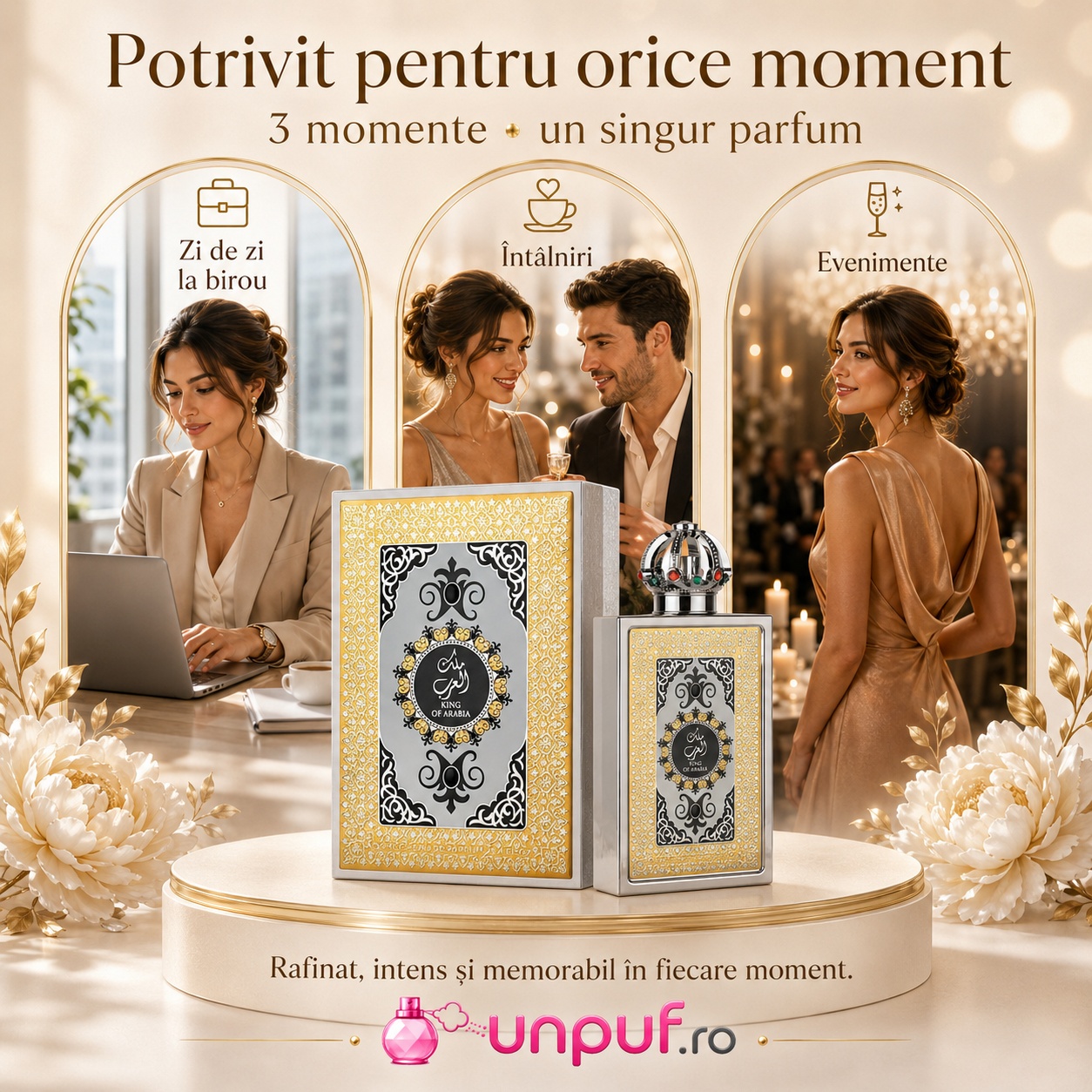 Lattafa King Of Arabia parfum potrivit pentru zi de zi la birou &icirc;nt&acirc;lniri și evenimente speciale