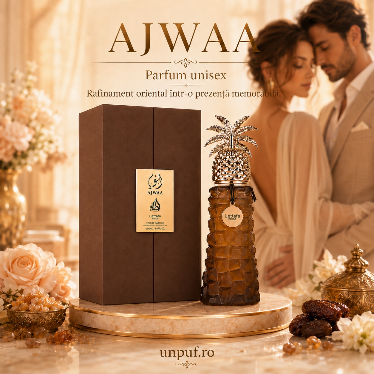 Ajwaa Lattafa Pride parfum unisex rafinament oriental &icirc;ntr-o prezență memorabilă
