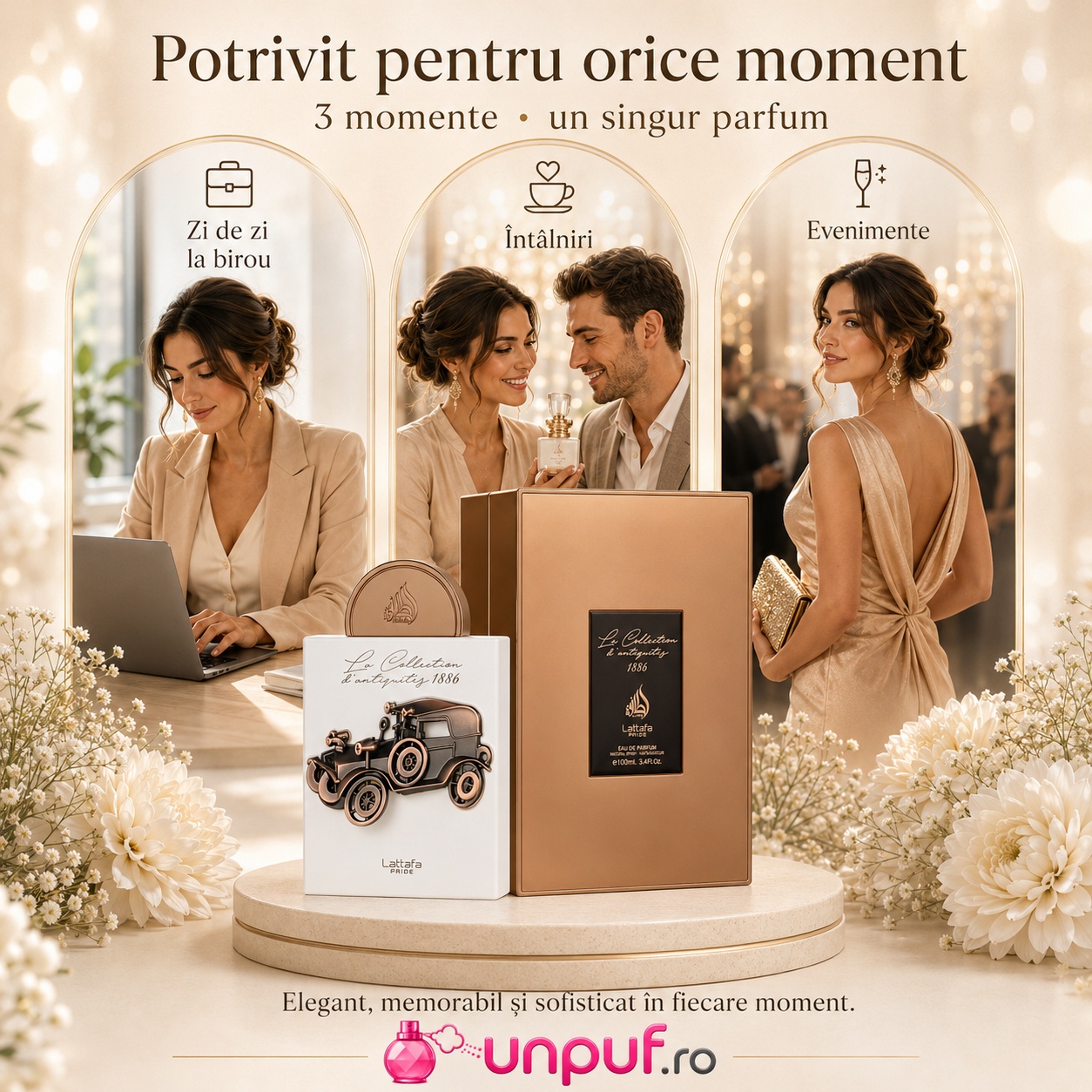 Lattafa Pride La Collection Car 1886 parfum potrivit pentru zi de zi la birou, &icirc;nt&acirc;lniri și evenimente elegante
